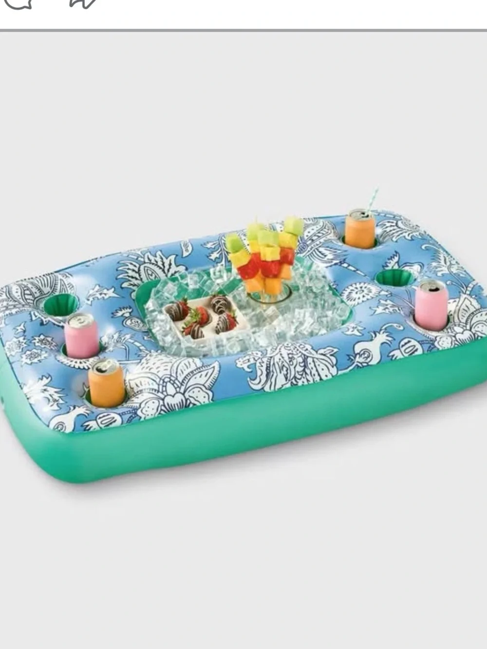 Lilly Pulitzer 💦 Inflatable Pool Serve Tray - Blue & White